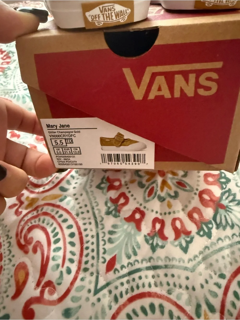 Vans sparkling gold